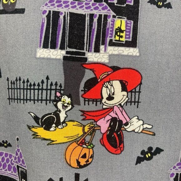 Disney Mickey Mouse Halloween Scrubs Medical Uniform Top 100% Cotton Women’s S - Picture 6 of 13